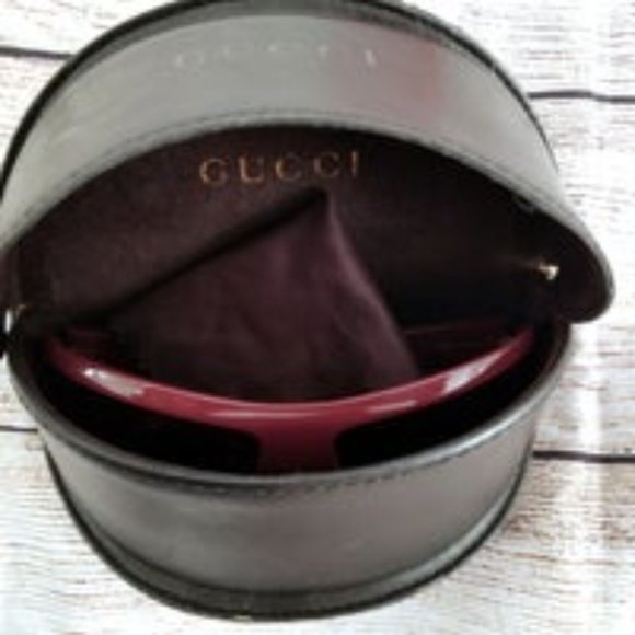🥳HP🥳 Gucci Women's Burgundy Sunglasses "AUTH" - Picture 5 of 7